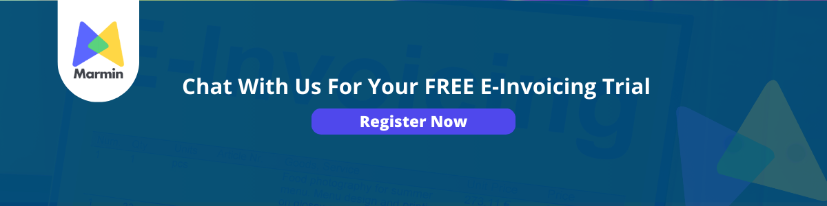 Marmin e-invoicing free trial banner